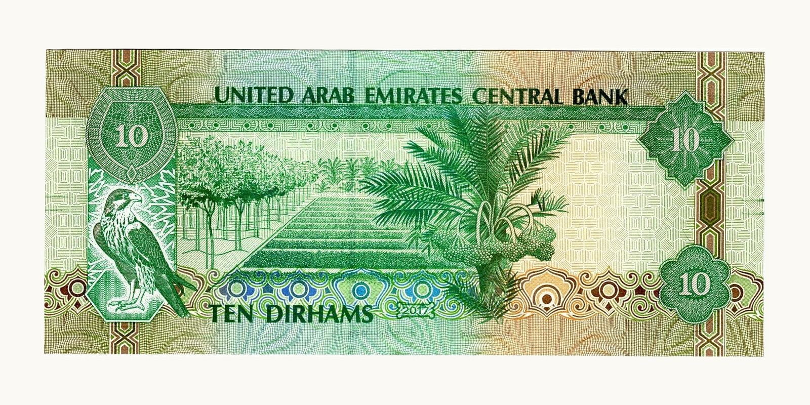 10 Dirham United Arab Emirates 2017 — Back side