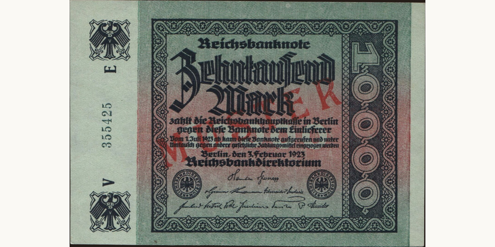 10000 mark Germany 1923 — Front side