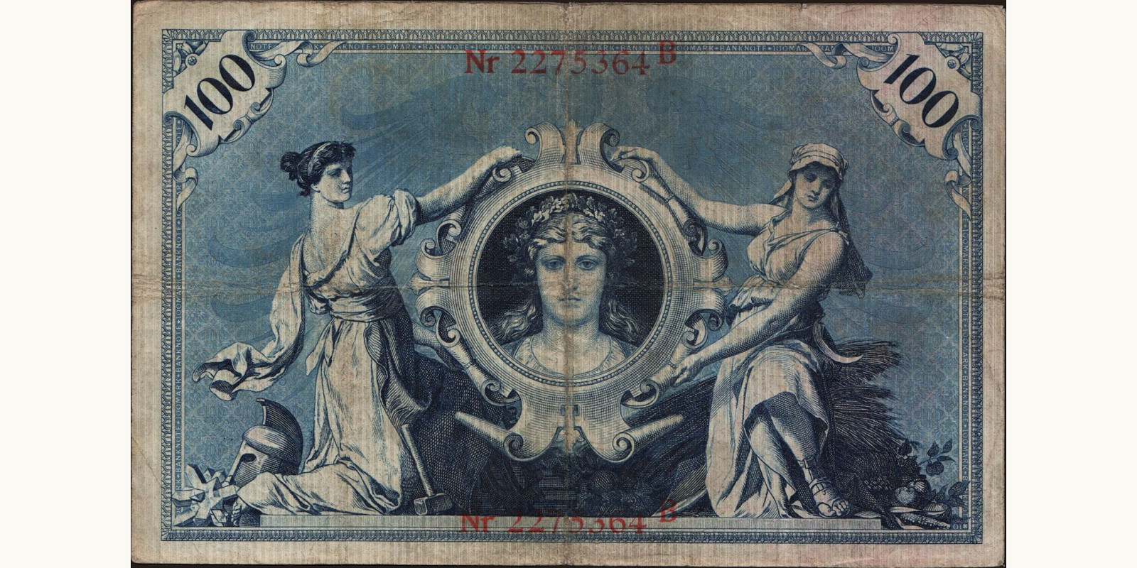 100 mark Германия 1898 — Оборотная сторона