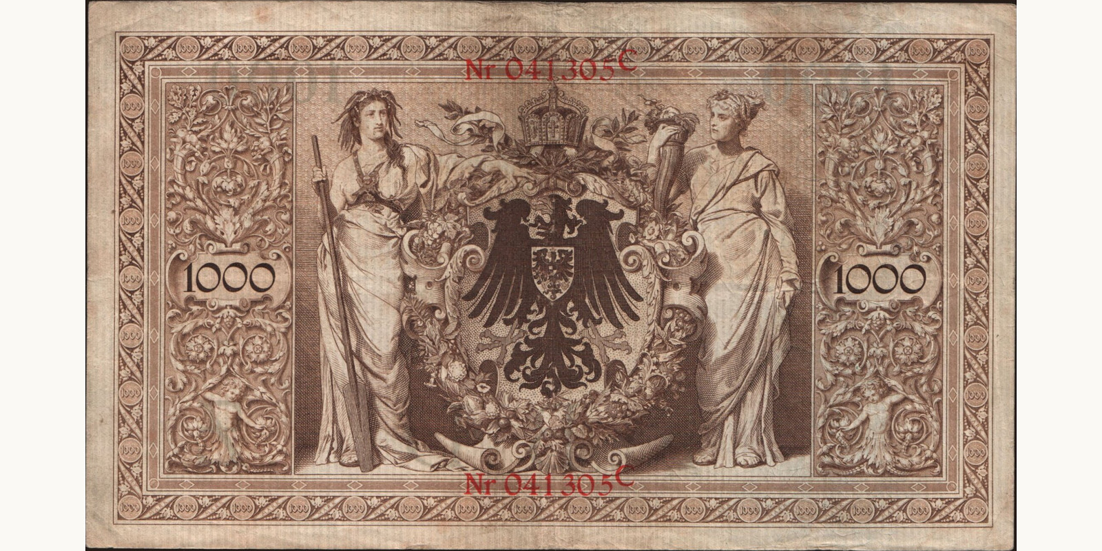 1000 mark Germany 1898 — Back side