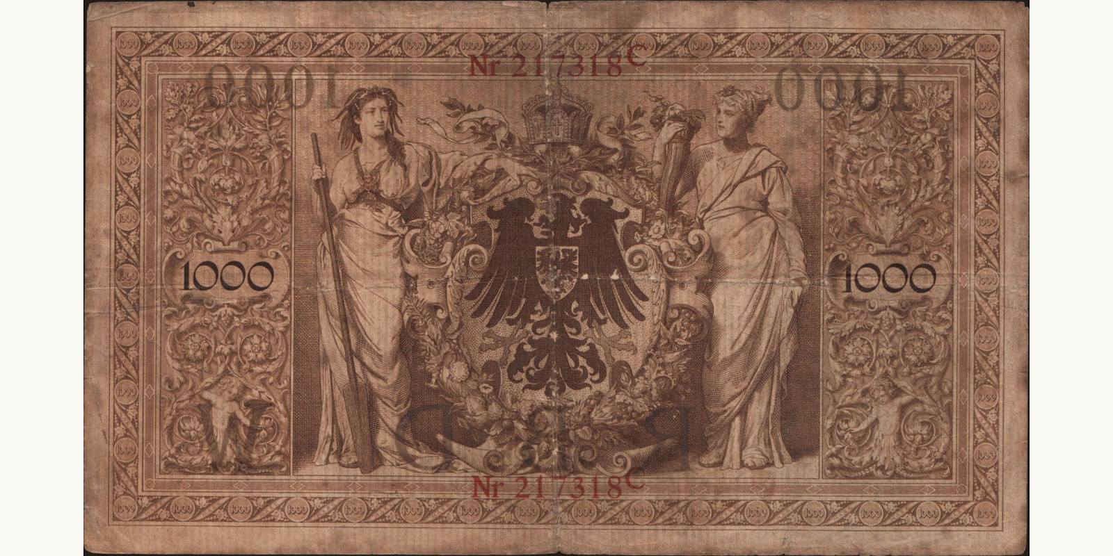 1000 mark Германия 1906 — Оборотная сторона