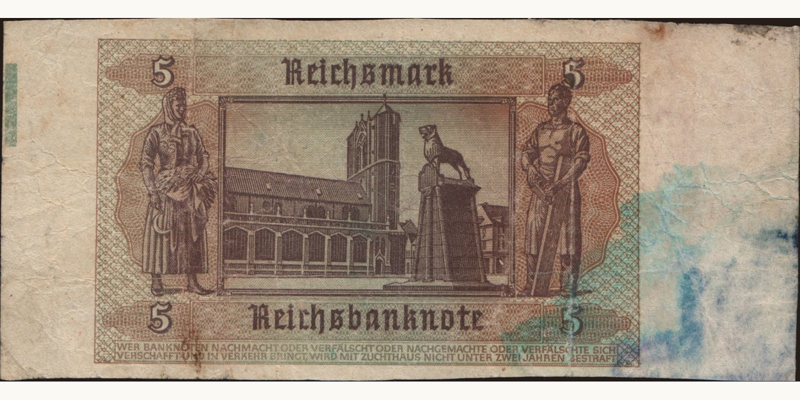 5 mark Germany 1942 — Front side
