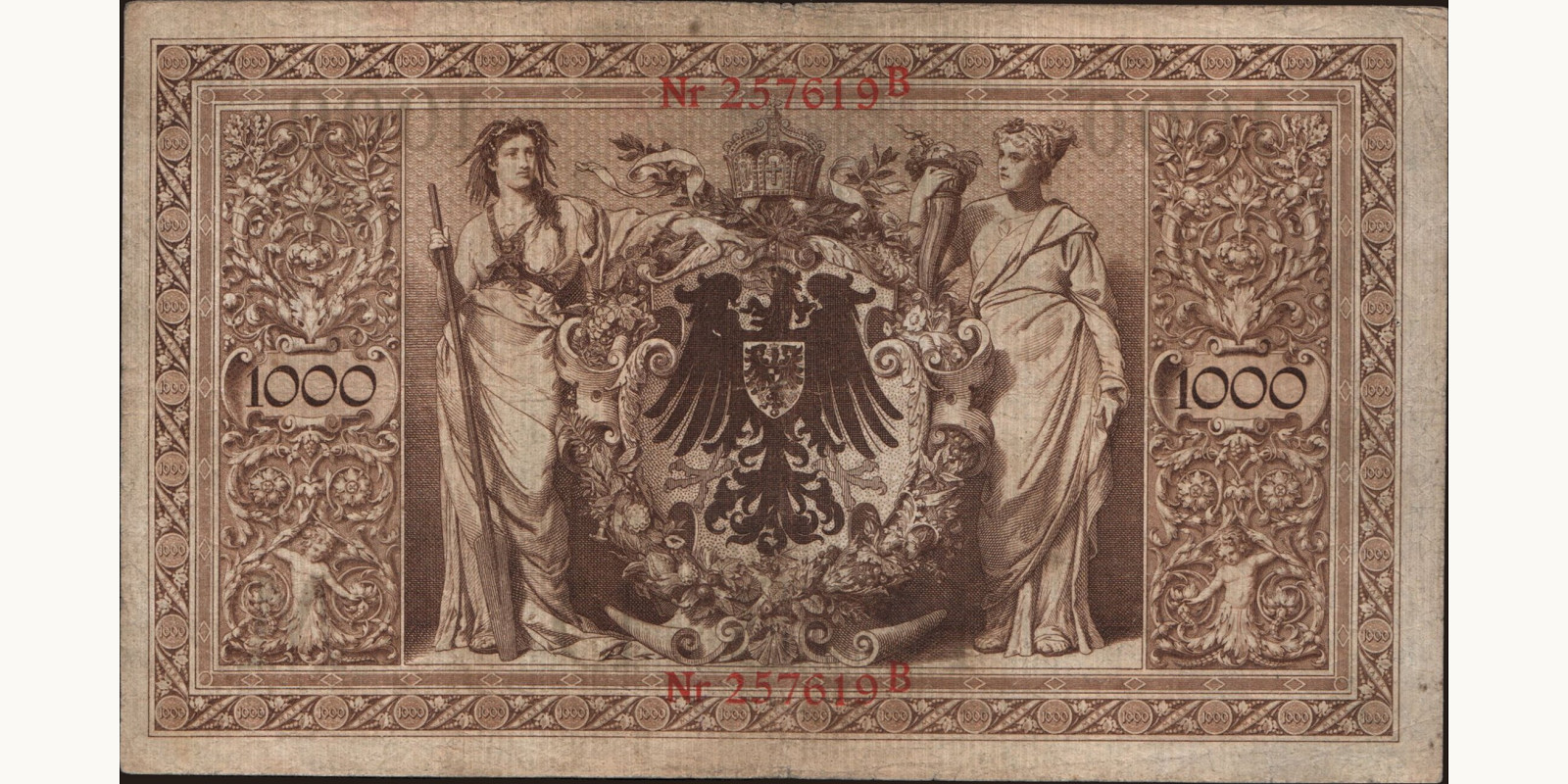 1000 mark Германия 1908 — Оборотная сторона