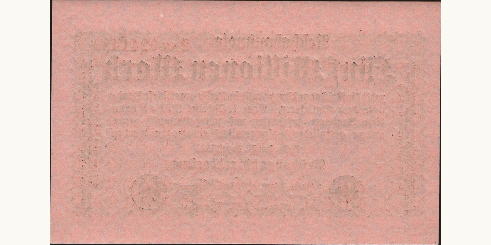 5000000 mark Германия 1923 — Оборотная сторона