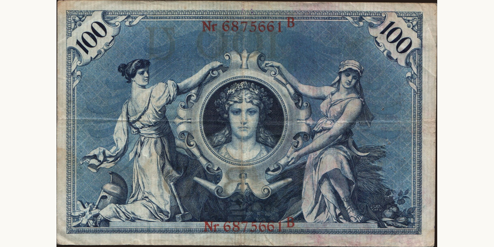 100 mark Германия 1905 — Оборотная сторона