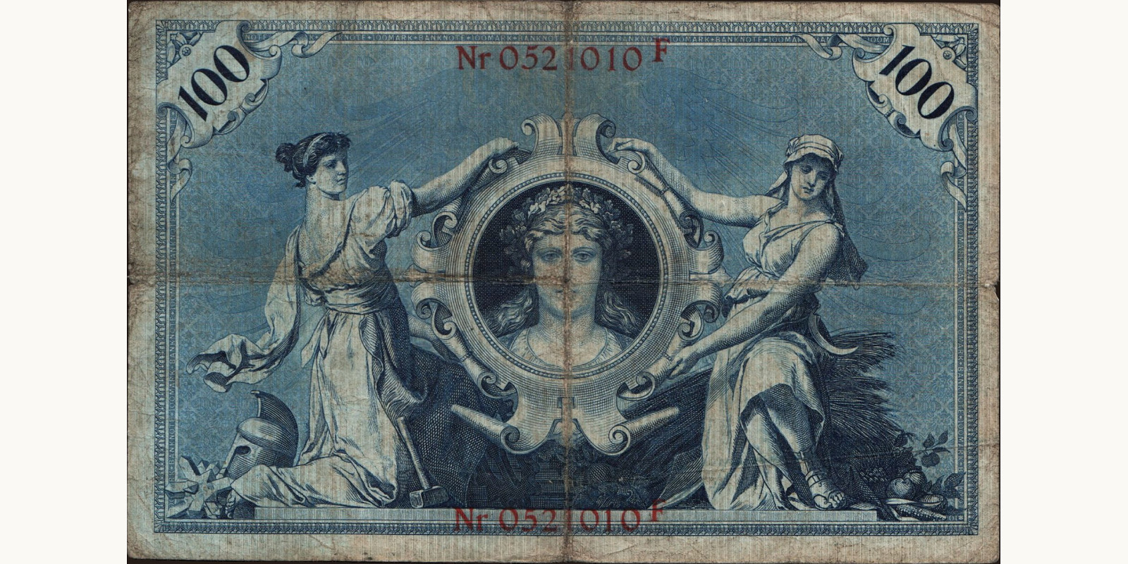 100 mark Германия 1896 — Оборотная сторона