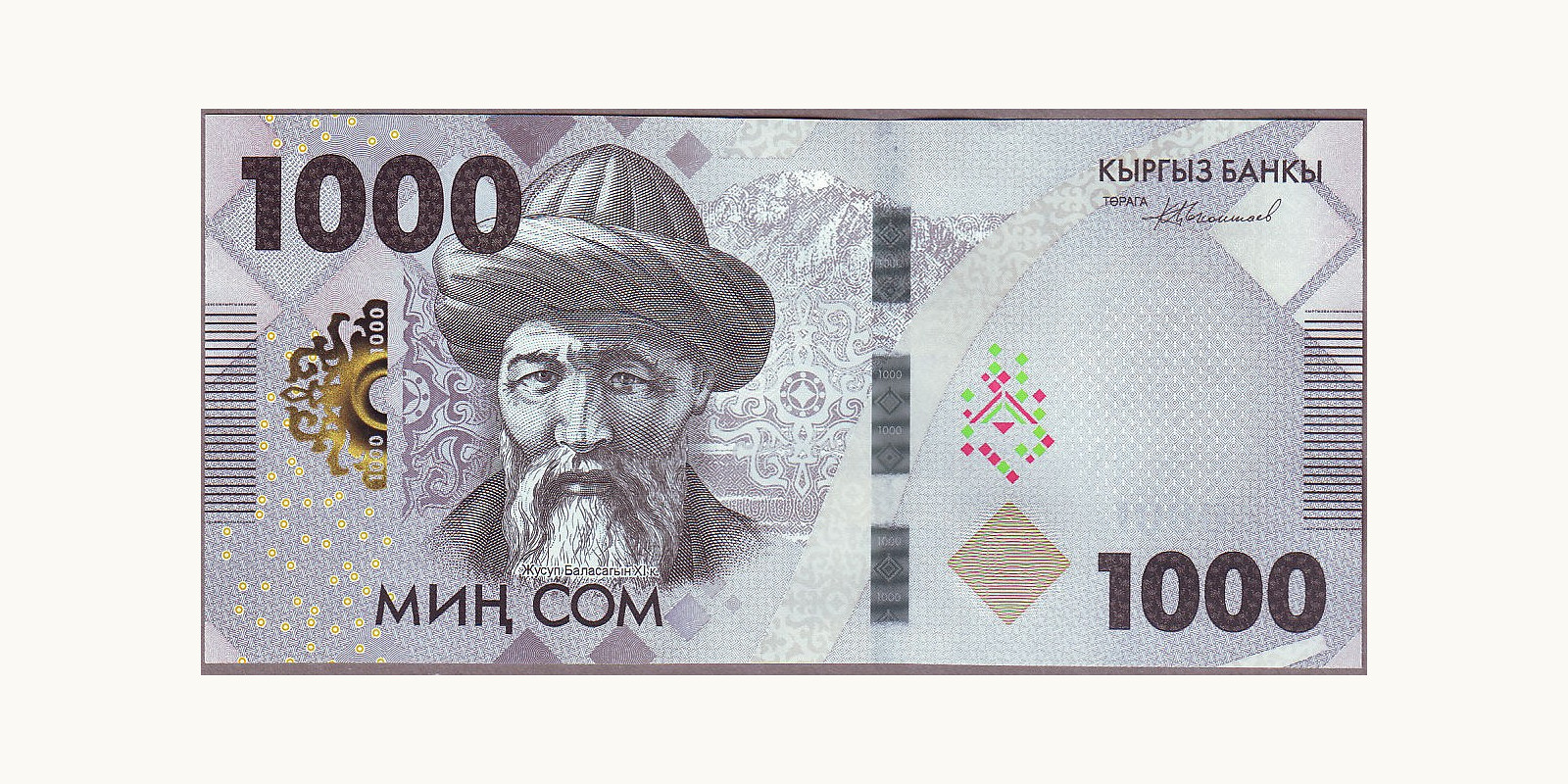 1000 som Киргизия 2023 — Лицевая сторона