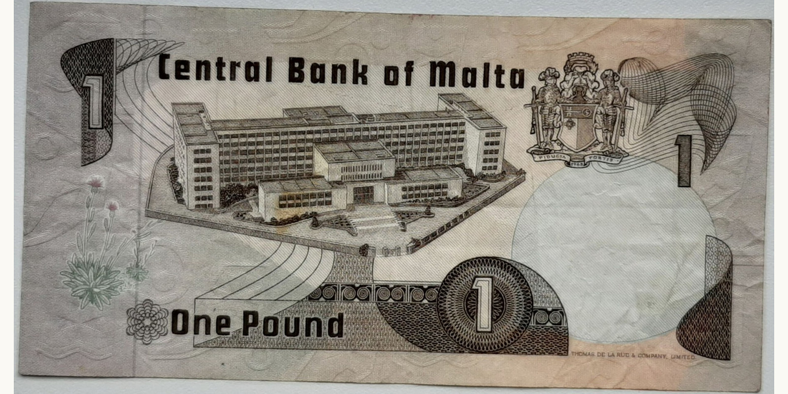 1 lira Malta 1976 — Back side