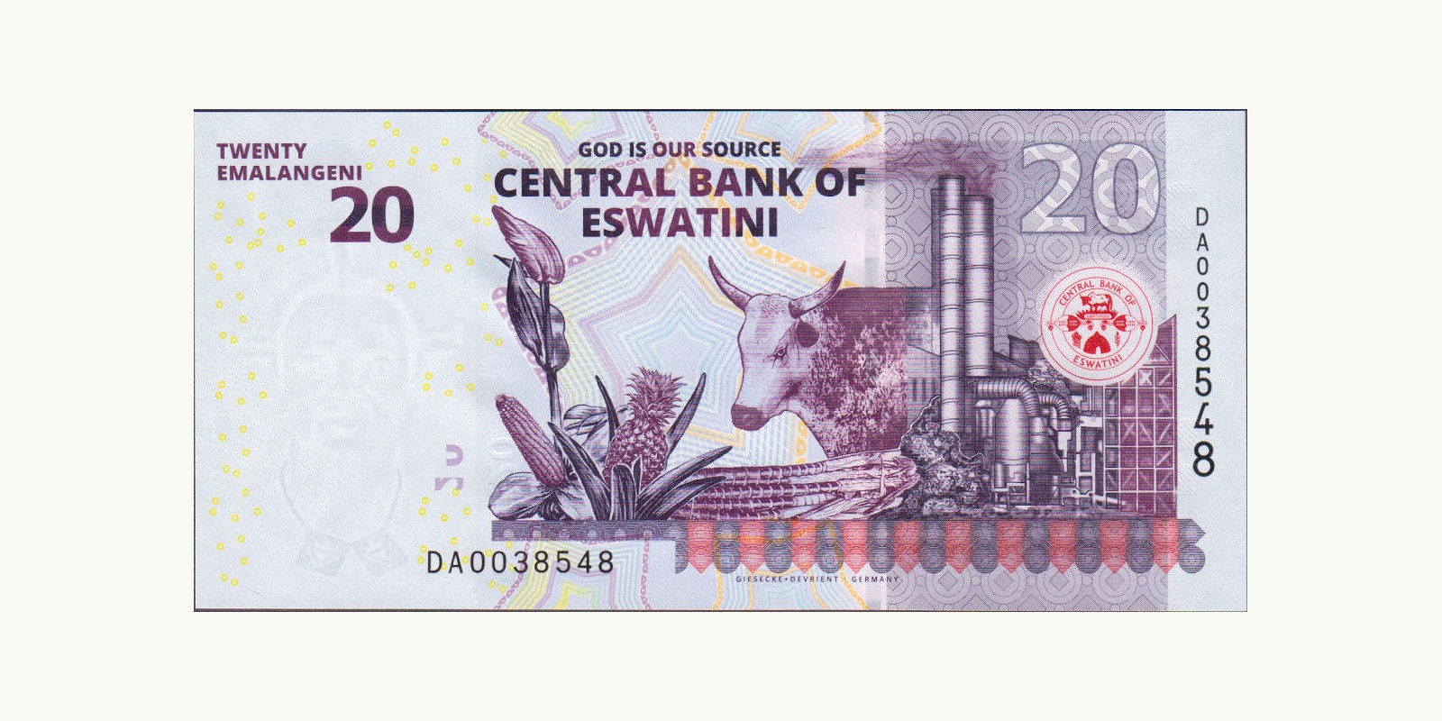 20emalangeni Eswatini 2024 — Back side