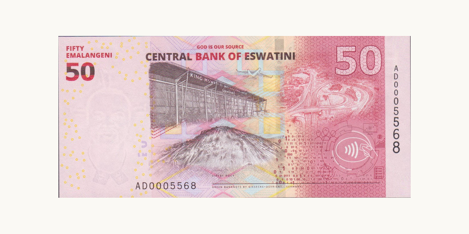 50 emalangeni Эсватини 2024 — Оборотная сторона