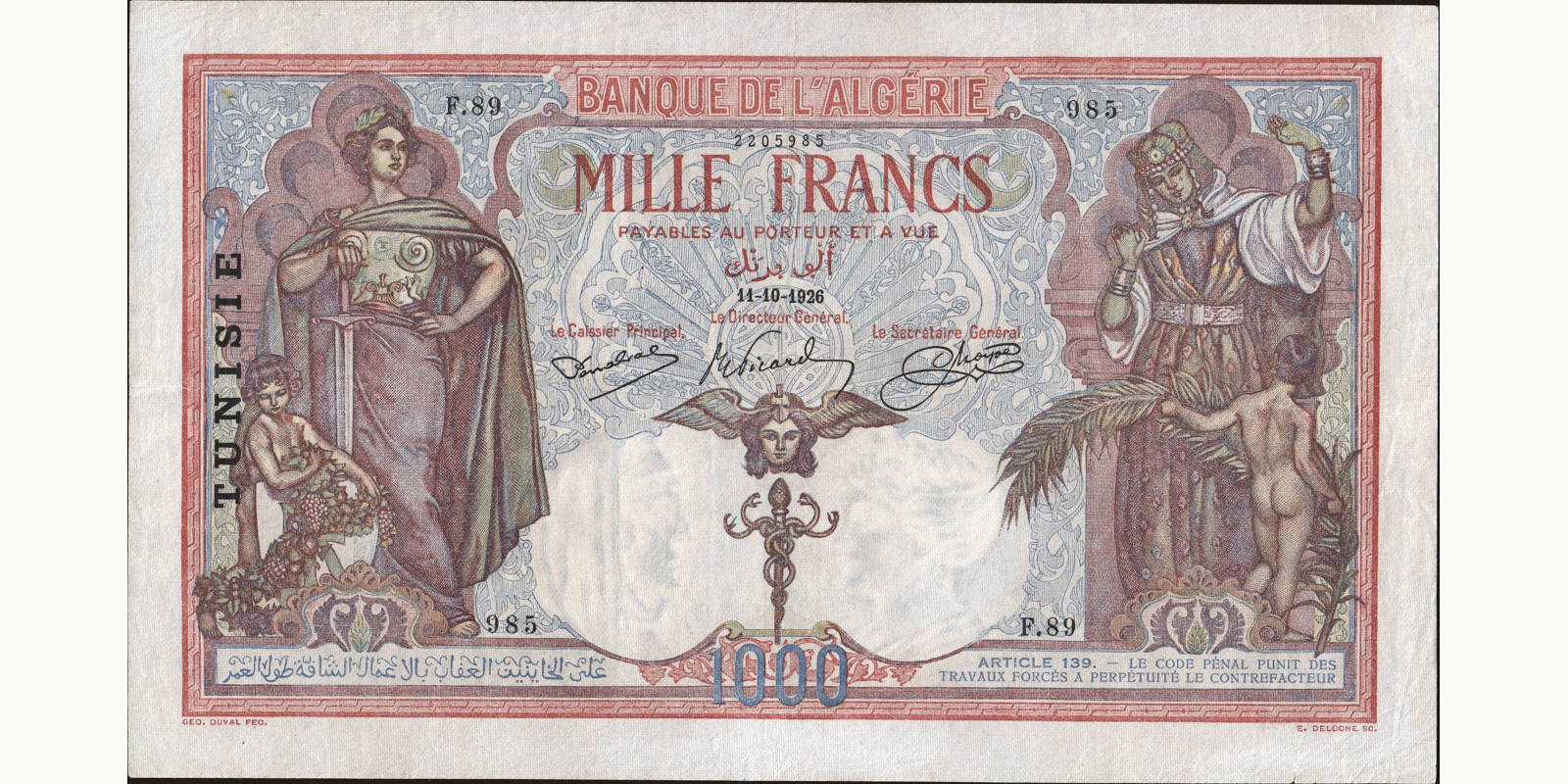 1000 franc 1926