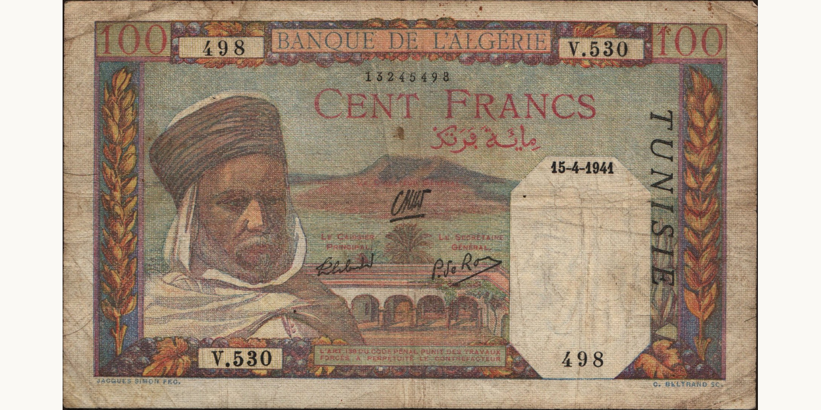 100 franc 1941