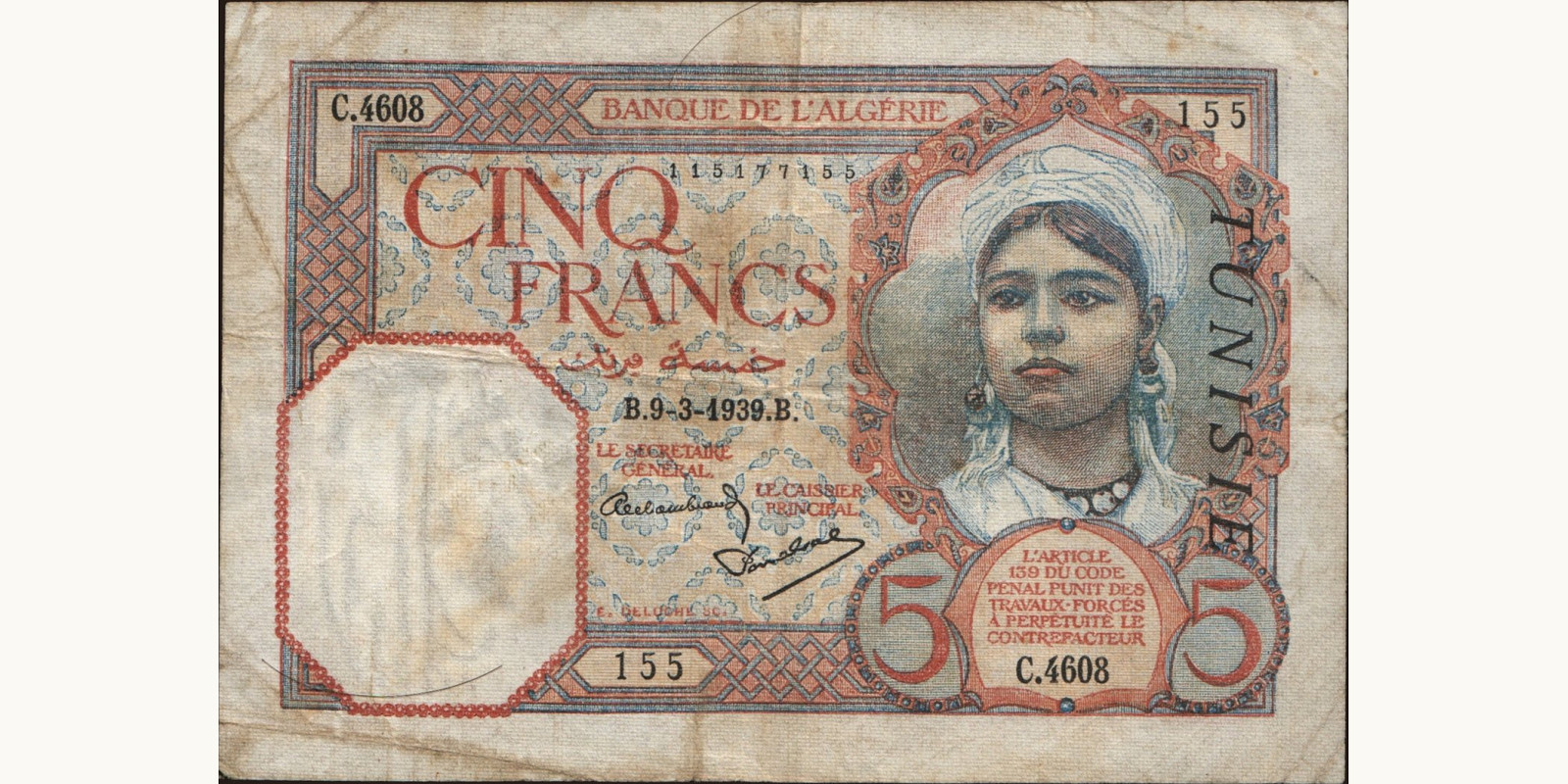5 franc 1939