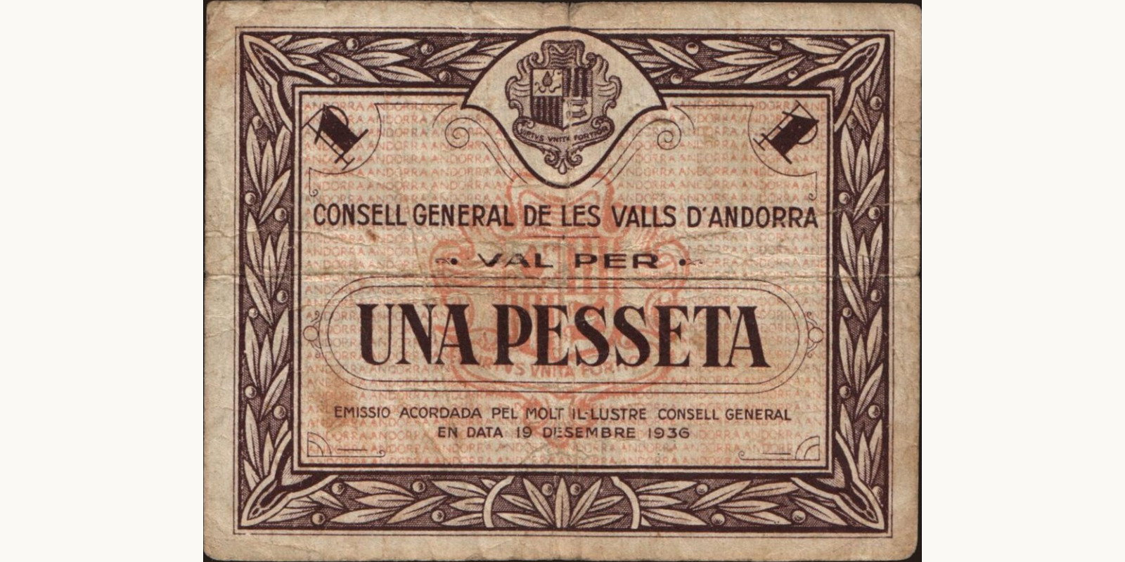 1 Andorra 1936 — Front side