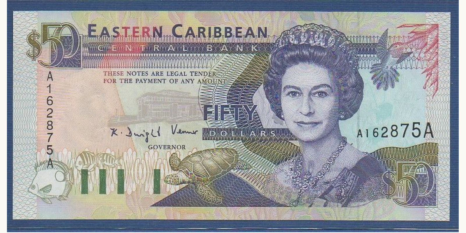 50 dollars Ангилья 1993 — Лицевая сторона