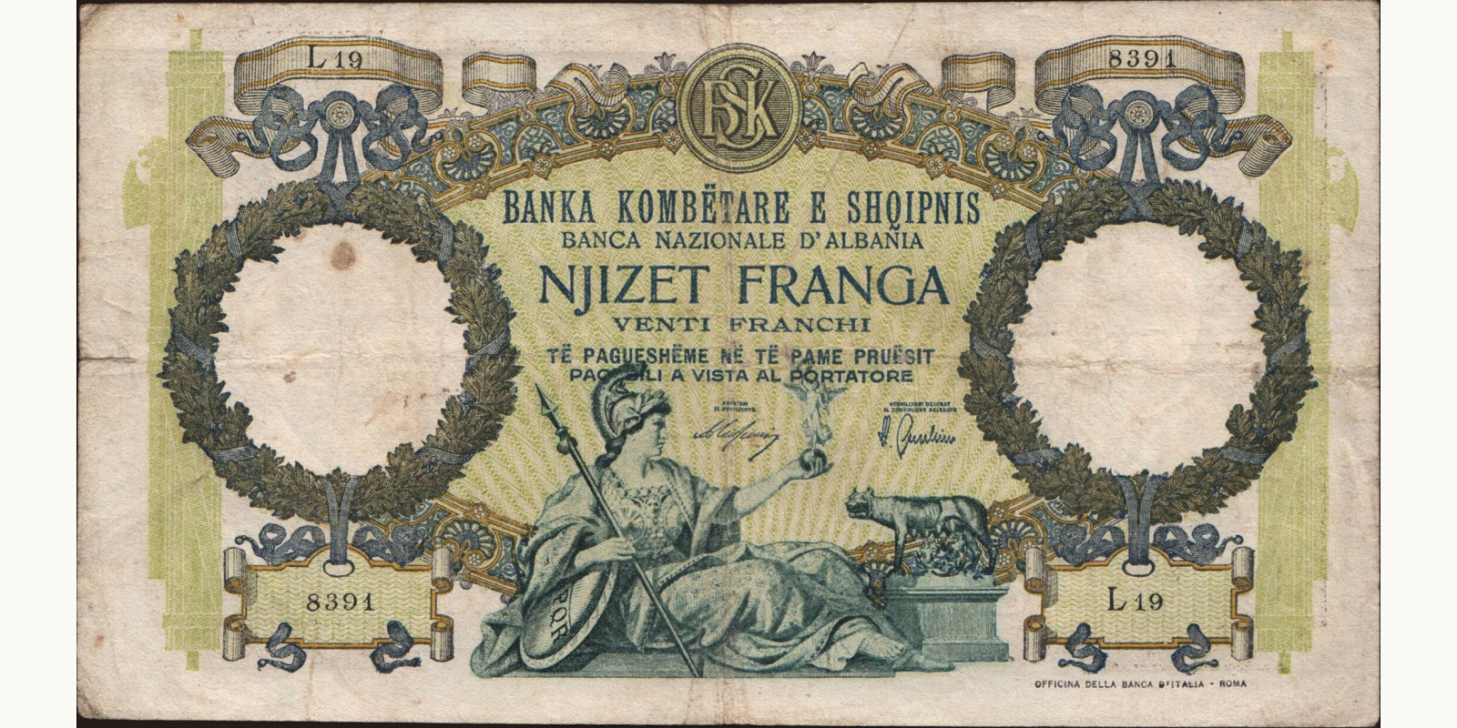 20 franga 1939