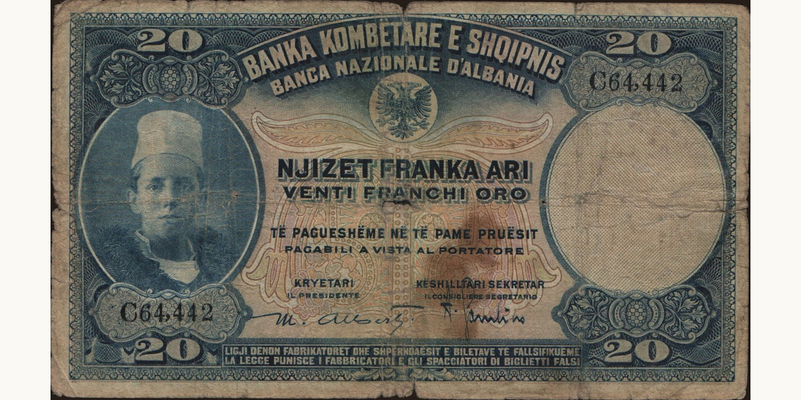 20 frank 1926