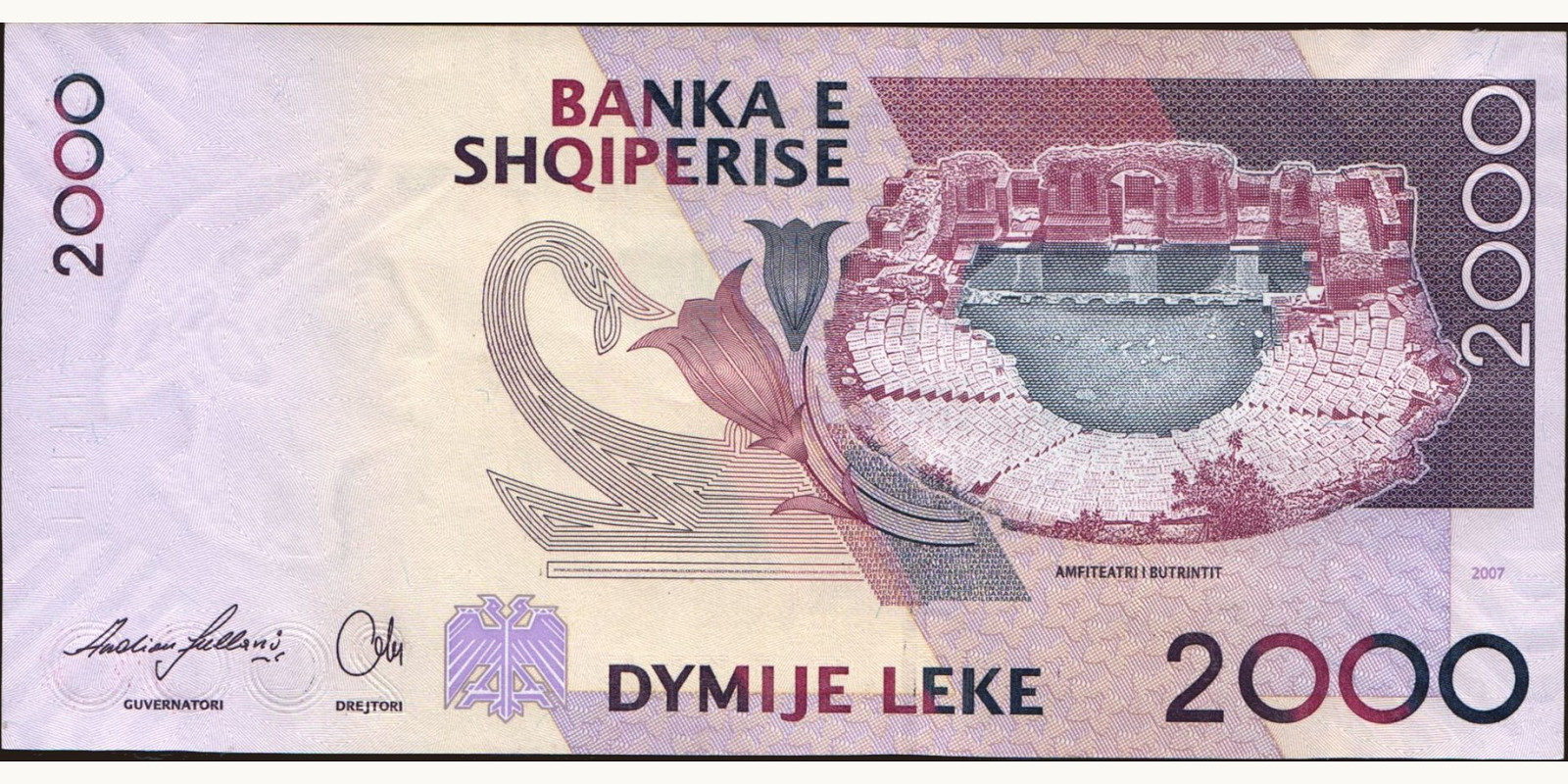 2007 leke Albania 2000 — Back side