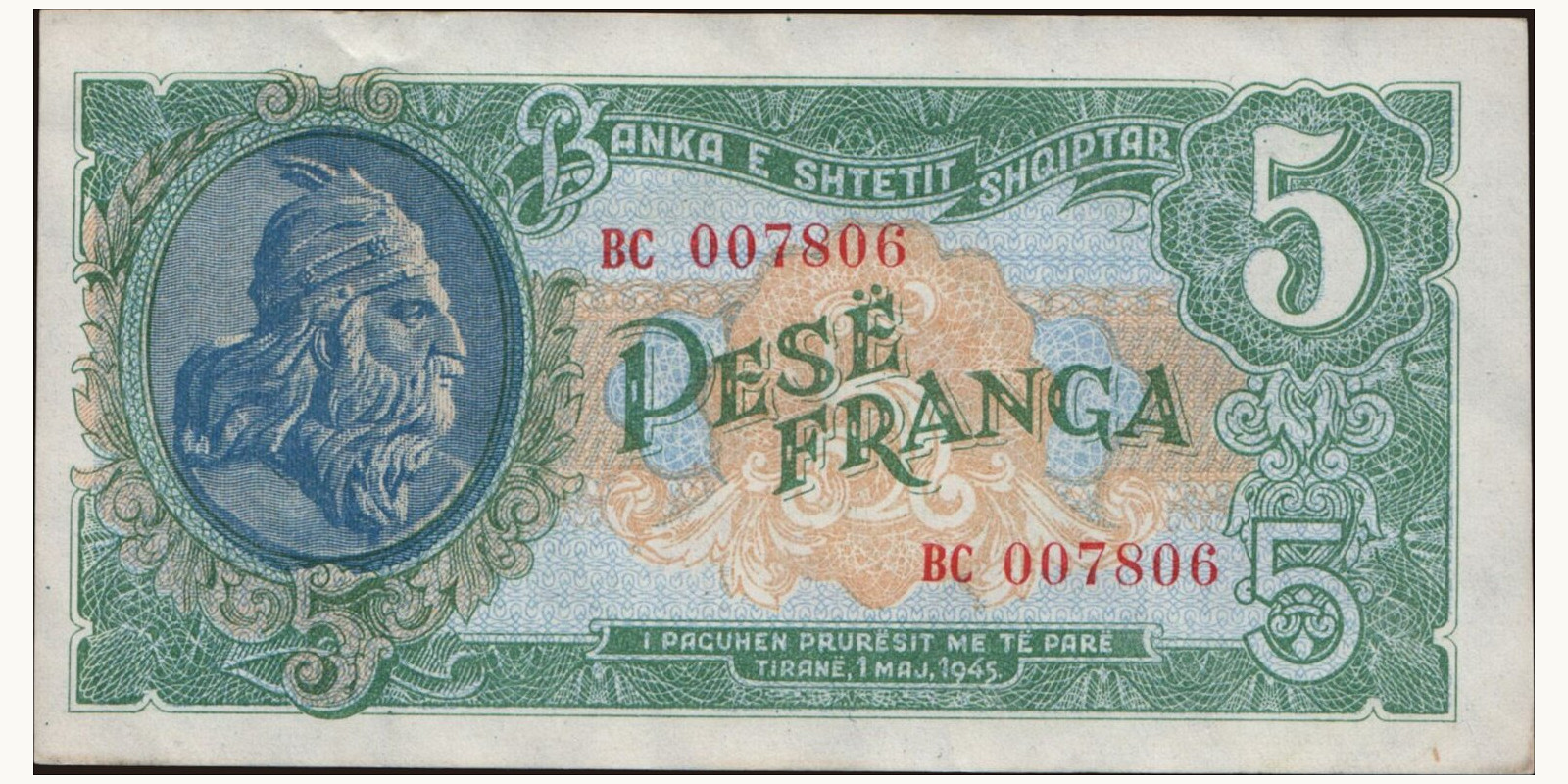 5 franga 1945