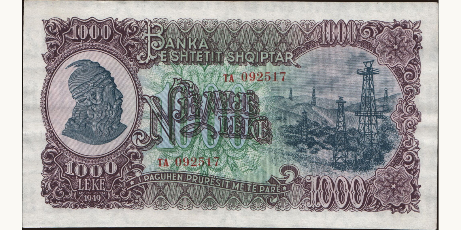 1000 leke 1949