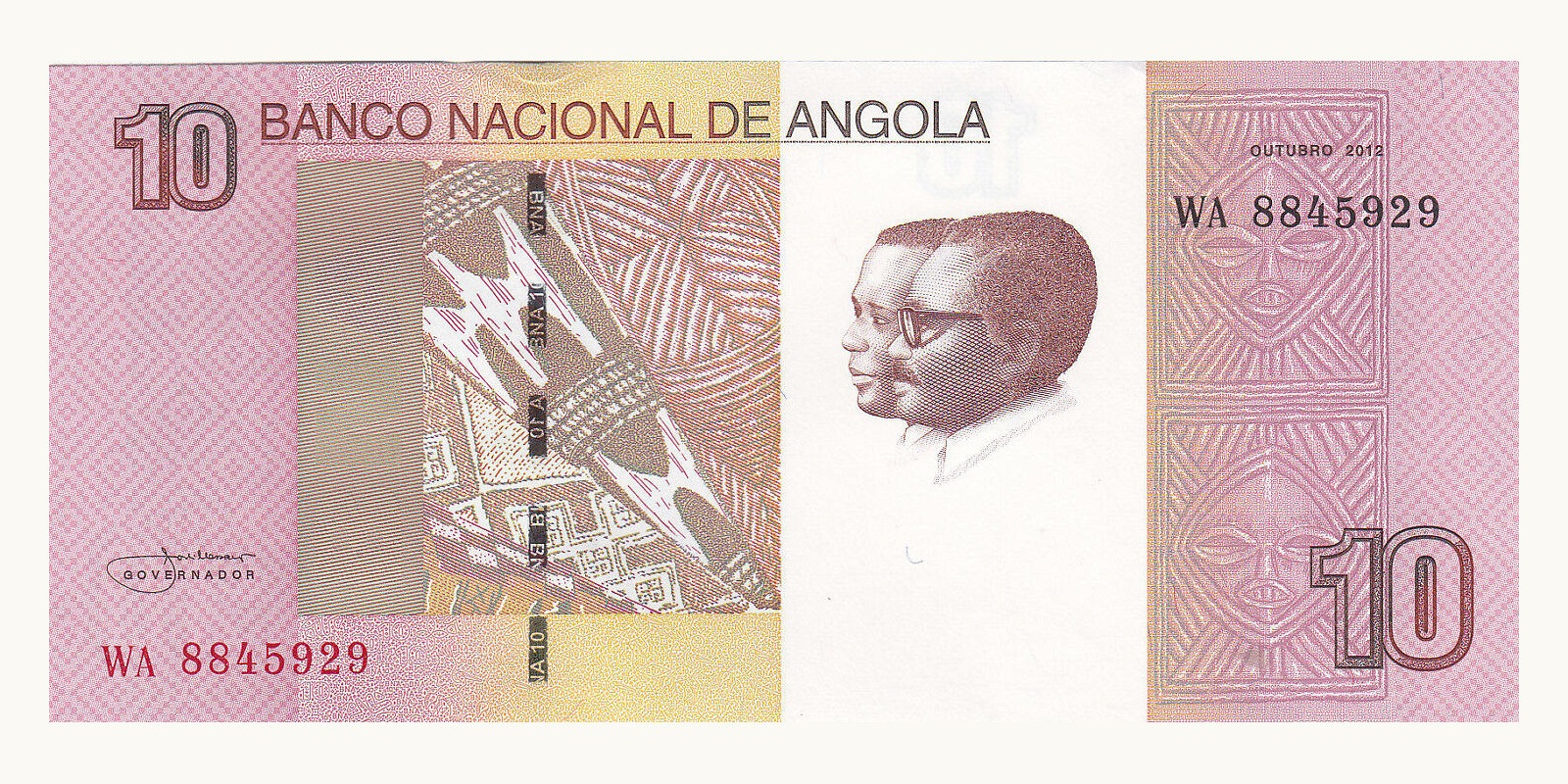 10 kwanzas Ангола 2012 — Лицевая сторона