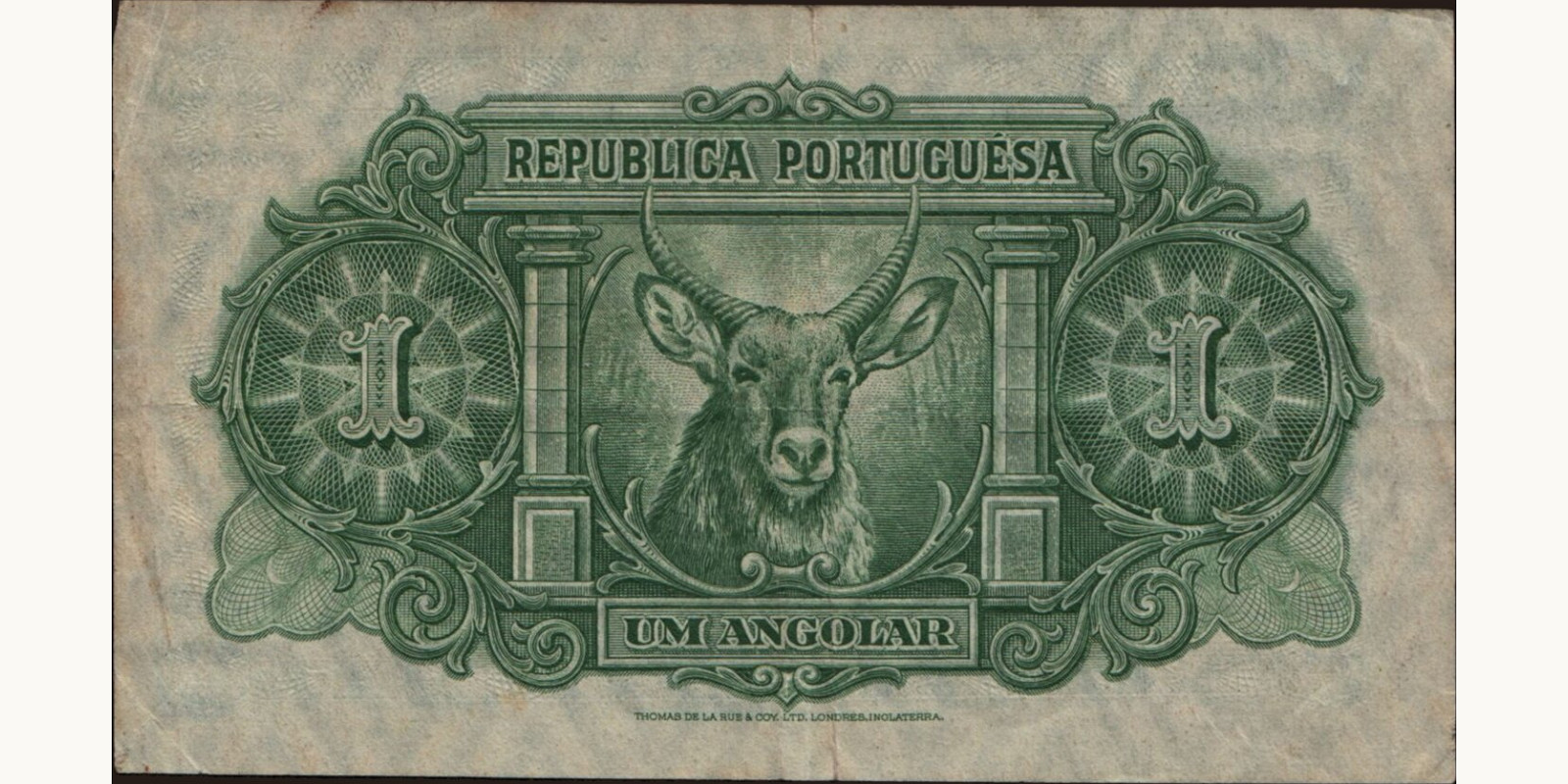1 angolar Ангола 1926 — Оборотная сторона