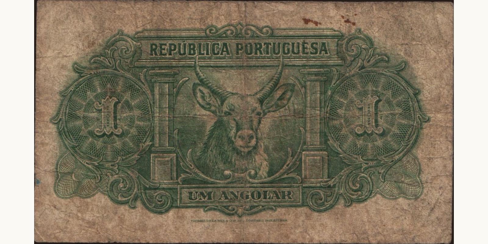 1 angolar Angola 1942 — Back side