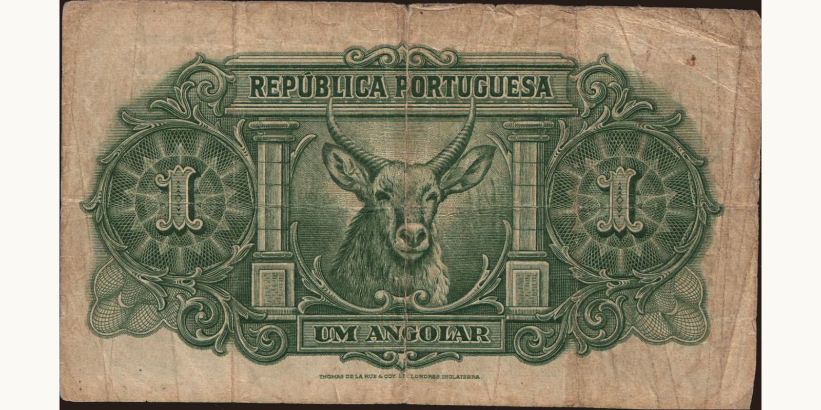 1 angolar Ангола 1948 — Оборотная сторона