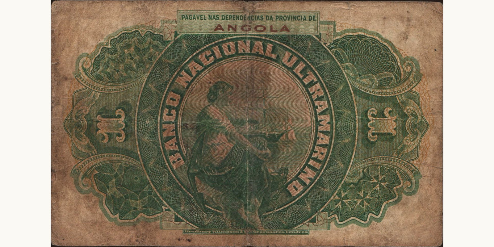 1 escudos Ангола 1921 — Оборотная сторона