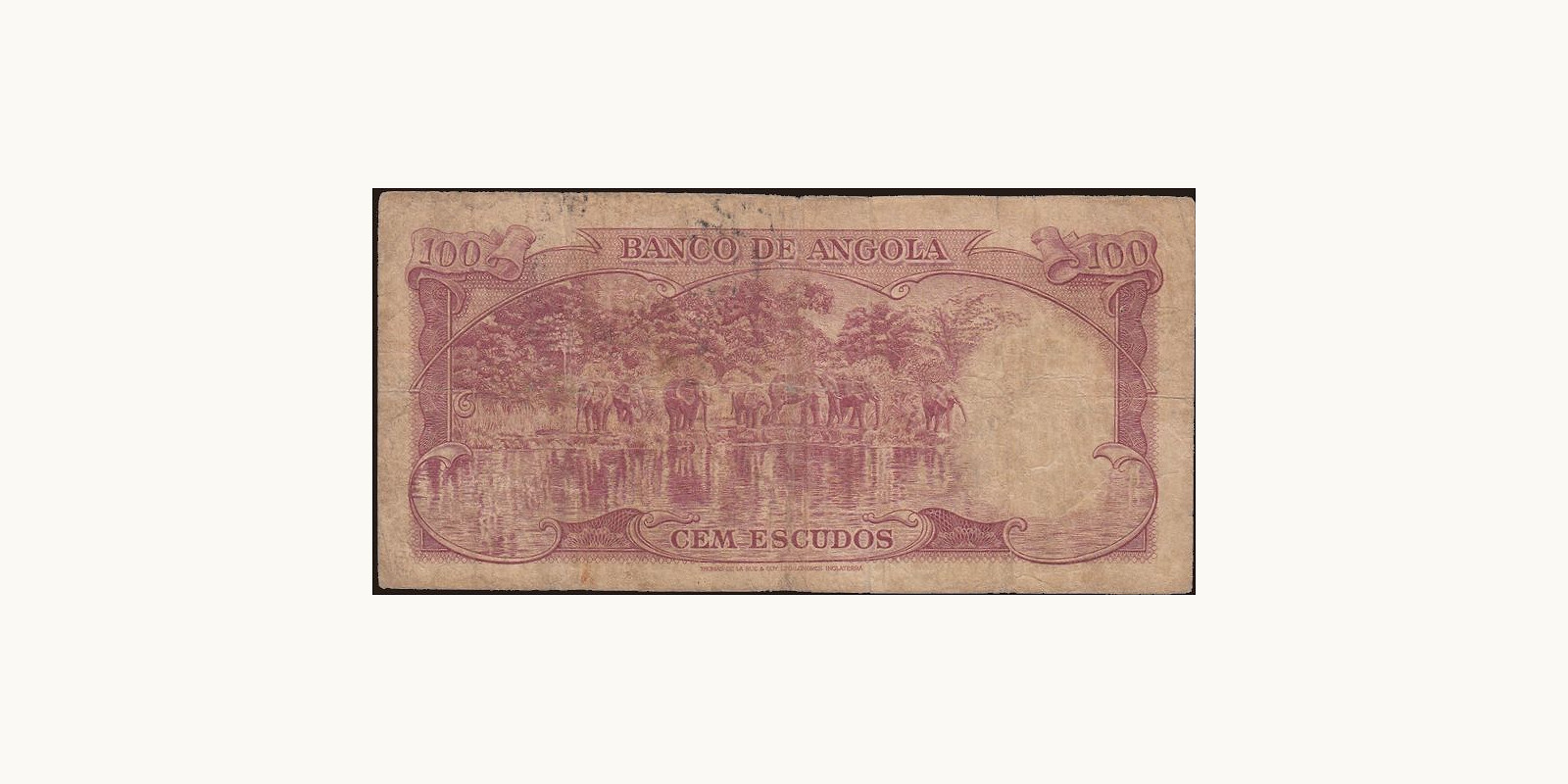 100 escudos Angola 1970 — Back side