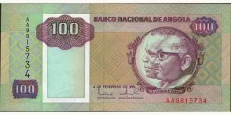 100 kwanzas 1991