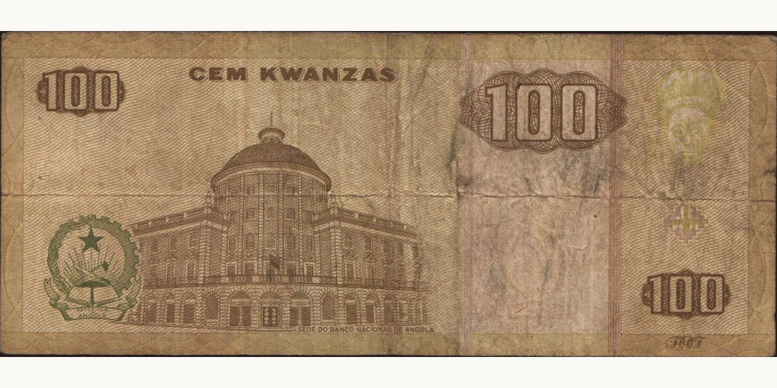 100 kwanzas Ангола 1999 — Оборотная сторона