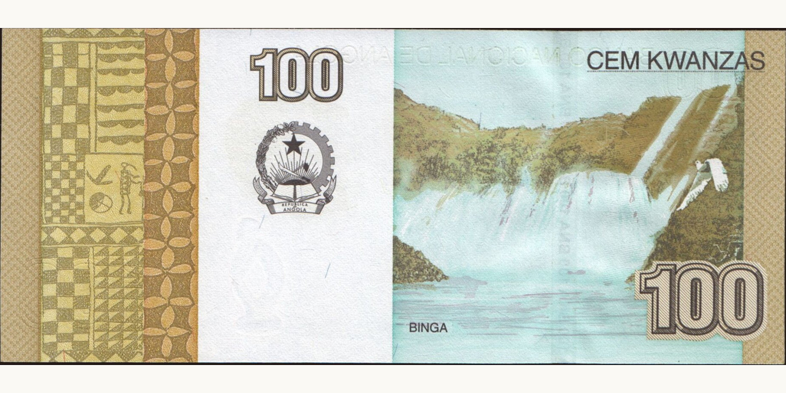 100 kwanzas Ангола 2012 — Оборотная сторона