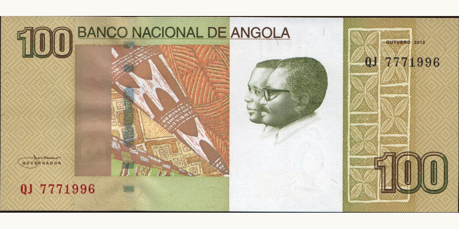 100 kwanzas Ангола 2012 — Лицевая сторона