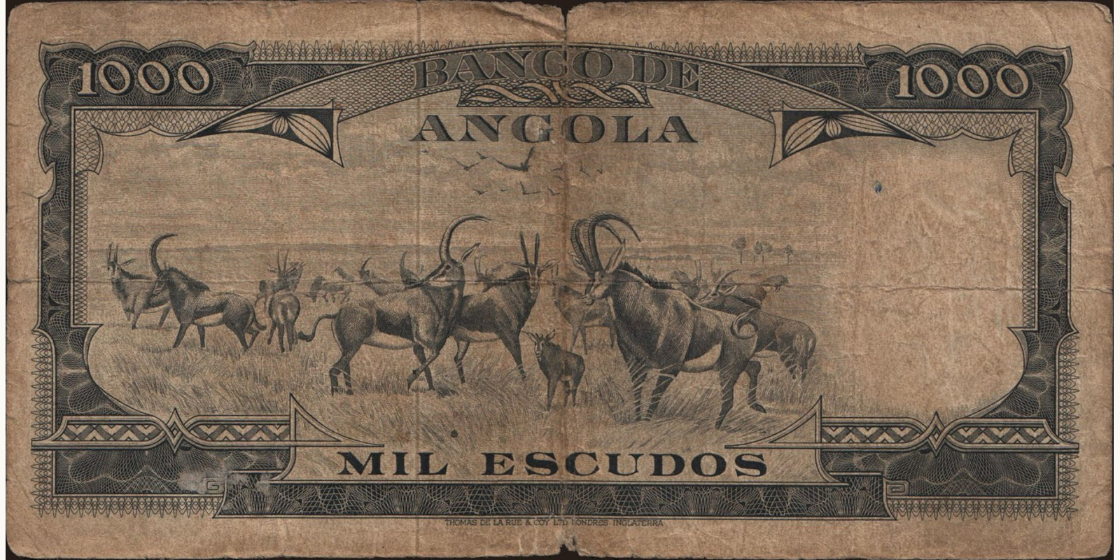 1000 escudos Ангола 1956 — Оборотная сторона