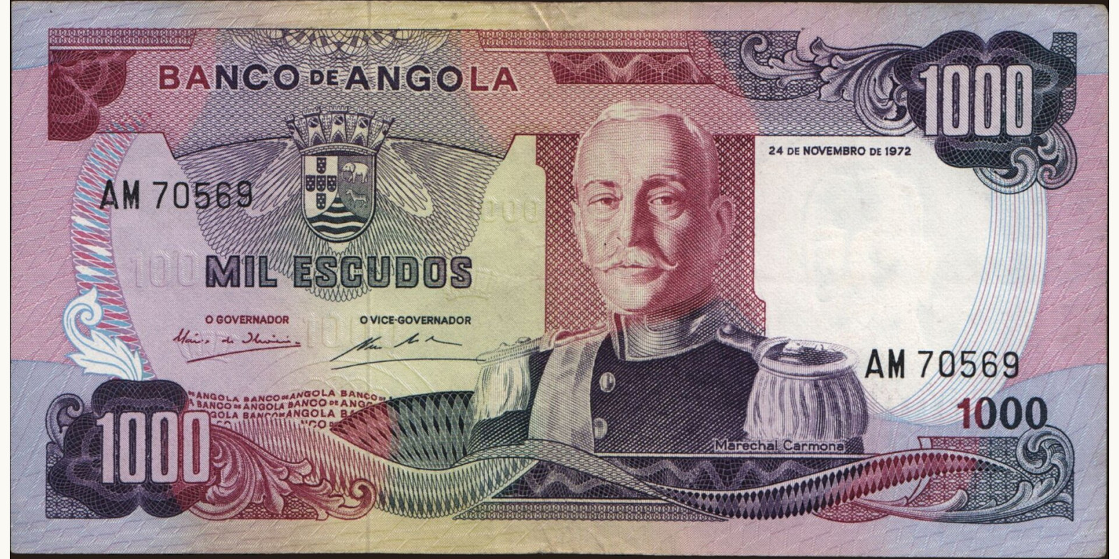 1000 escudos Angola 1972 — Front side