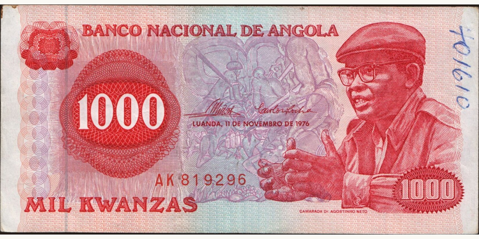 1000 kwanzas 1976
