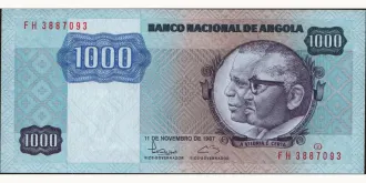 1000 kwanzas 1987