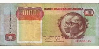 1000 kwanzas 1991