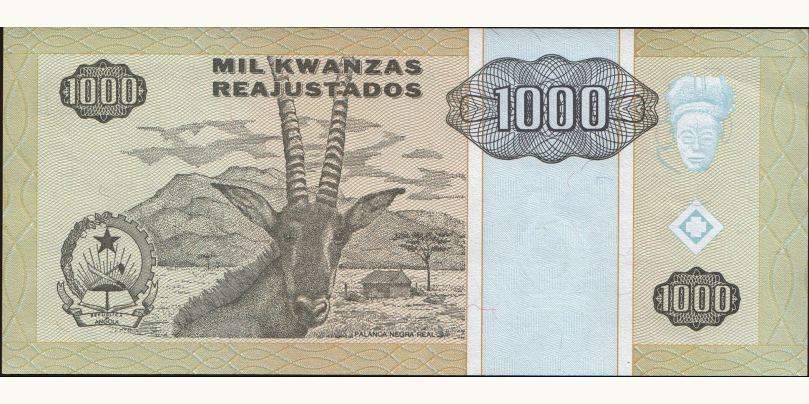 1000 kwanzas Angola 1995 — Back side