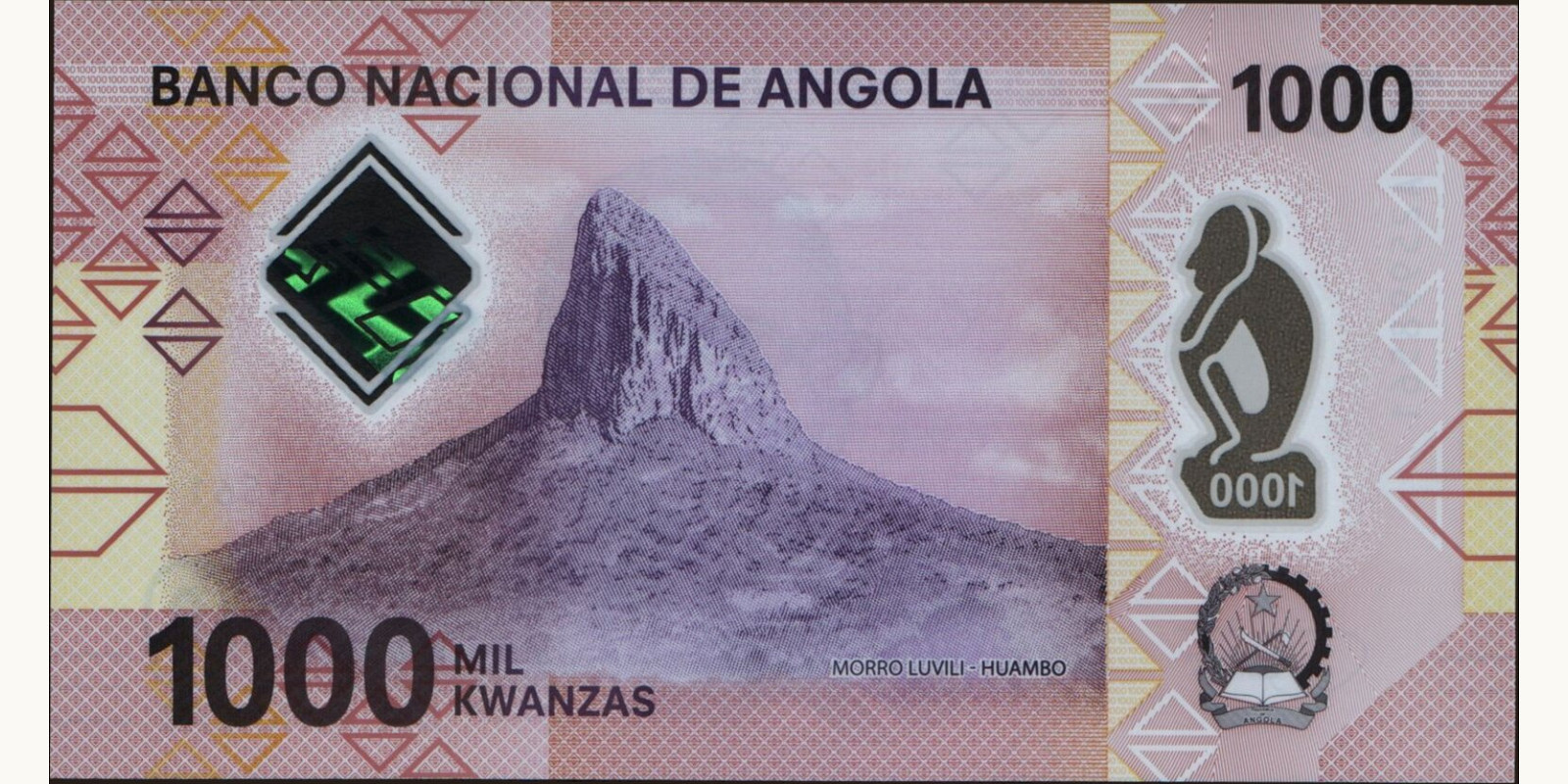 1000 kwanzas Ангола 2020 — Оборотная сторона