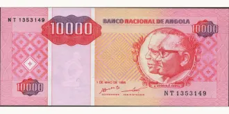 10000 kwanzas 1995