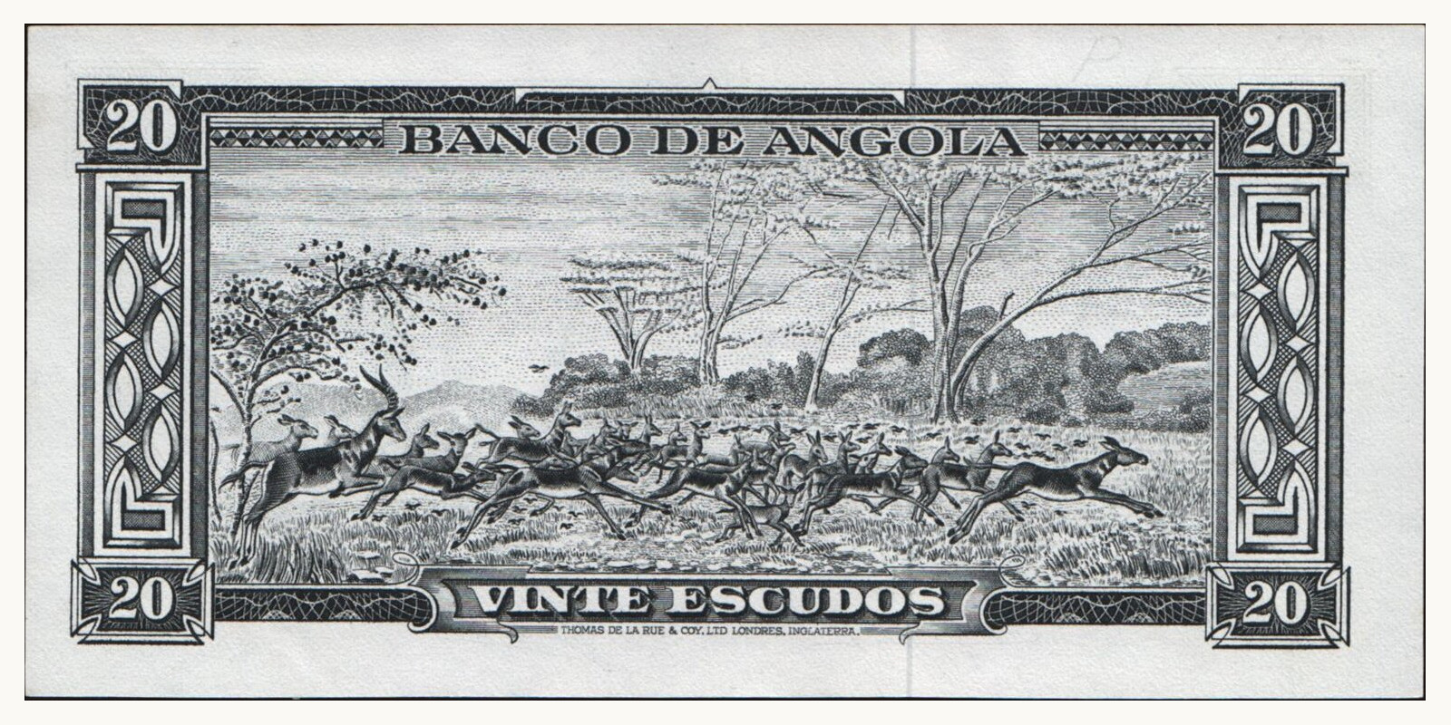 20 escudos Angola 1962 — Back side