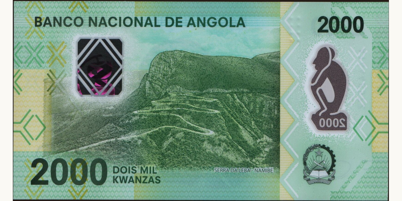 2020 kwanzas Angola 2000 — Back side