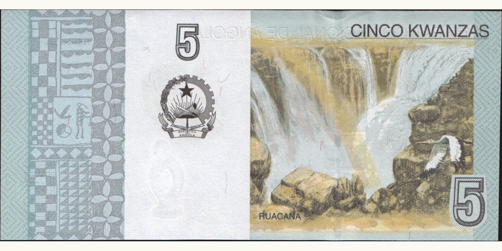 5 kwanzas Ангола 2012 — Оборотная сторона