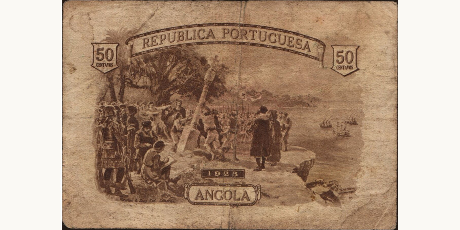 50 centavos Angola 1923 — Back side