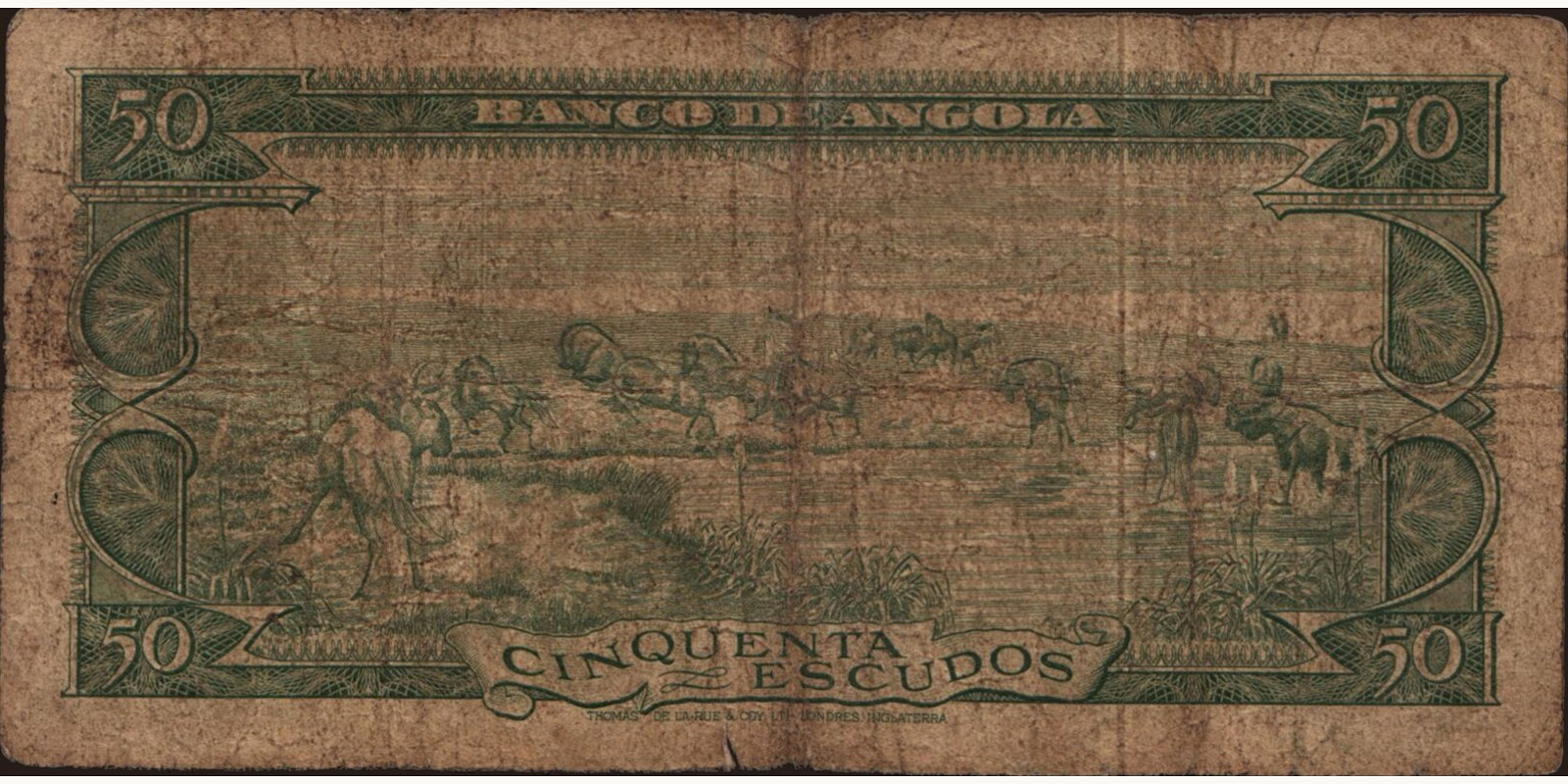 50 escudos Ангола 1956 — Оборотная сторона