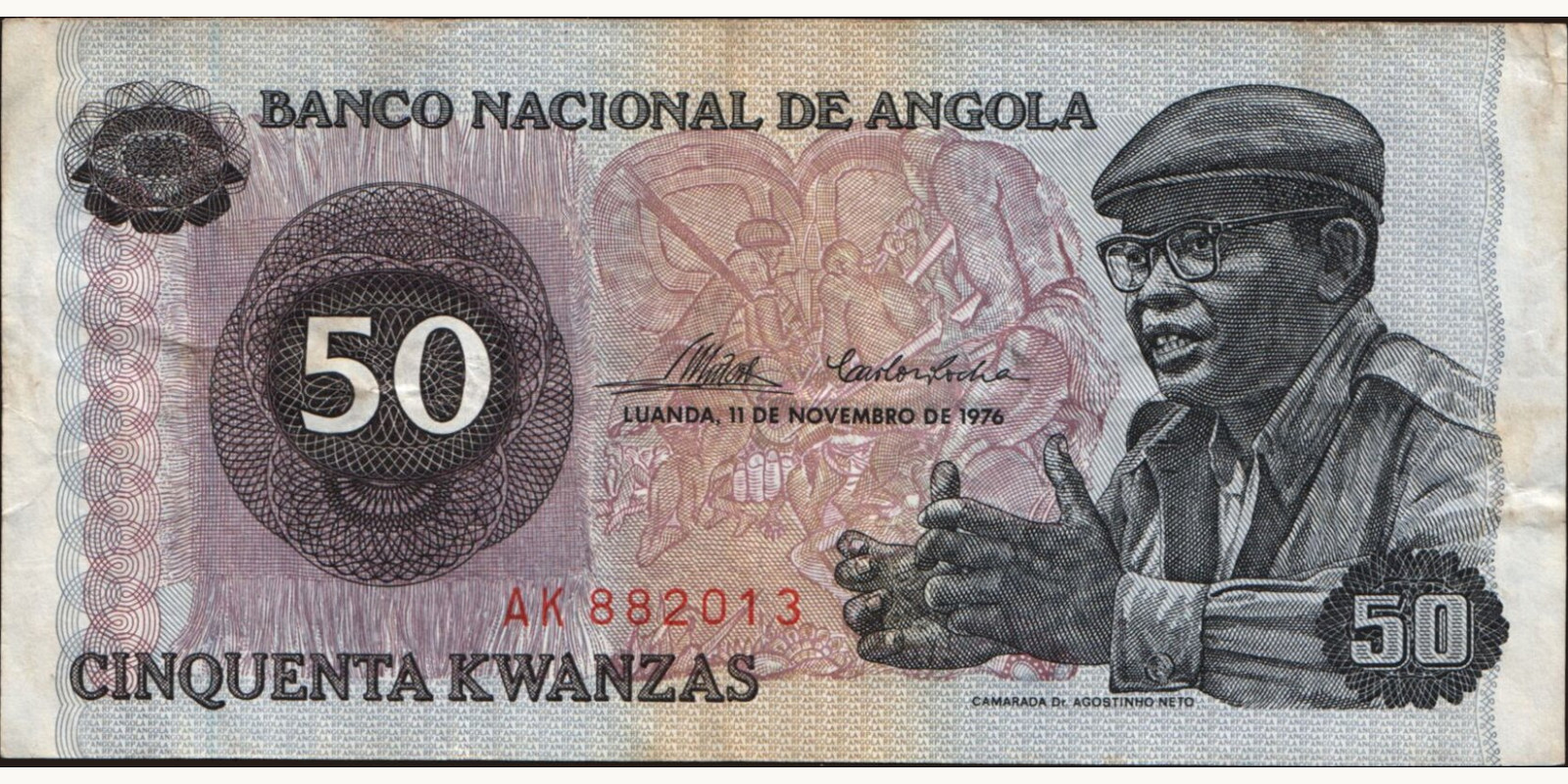 50 kwanzas Angola 1976 — Front side