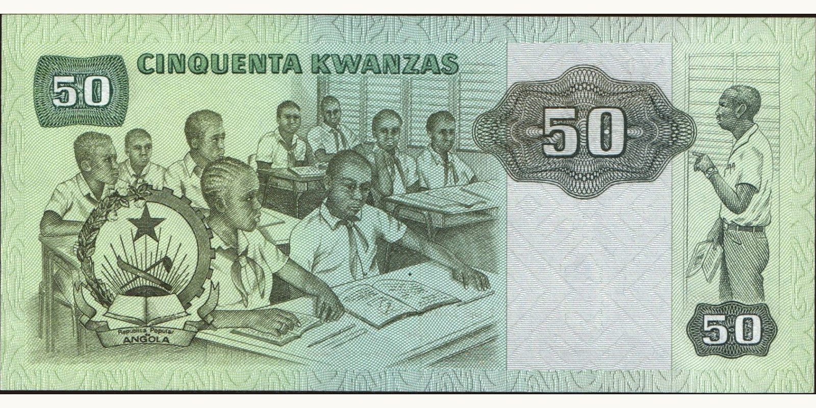50 kwanzas Angola 1984 — Back side