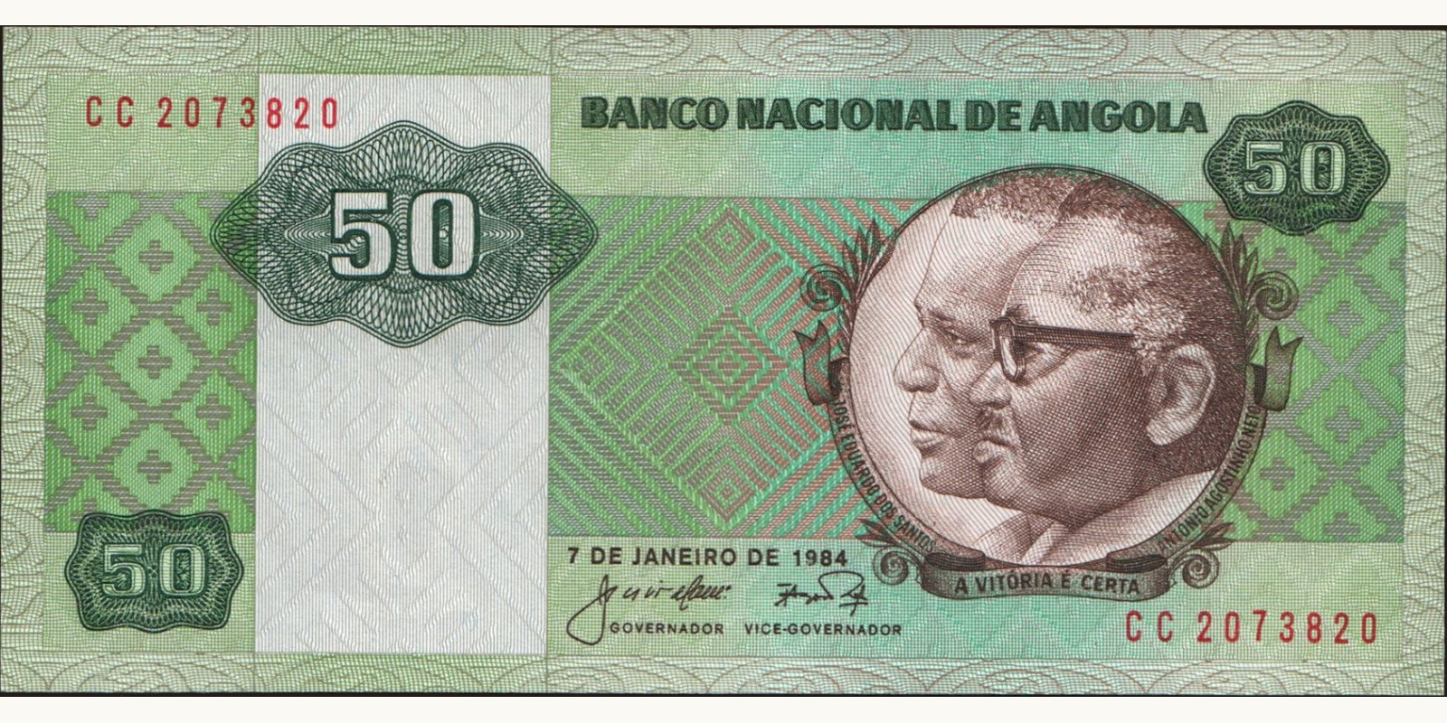 50 kwanzas Angola 1984 — Front side